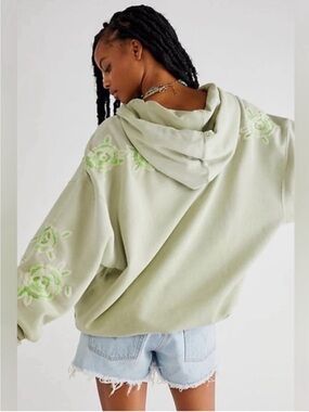 Free People We The Free Made Embroidered Floral Hoodie  | XS
